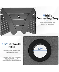 Vebreda 2 Pieces Hdpe Tall Adirondack Chair with Middle Connecting Tray