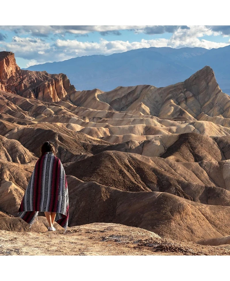 Authentic Large Handwoven Mexican Blanket - Durable Serape