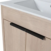 Streamdale Freestanding Vanity with White Sink & Soft-Close Doors