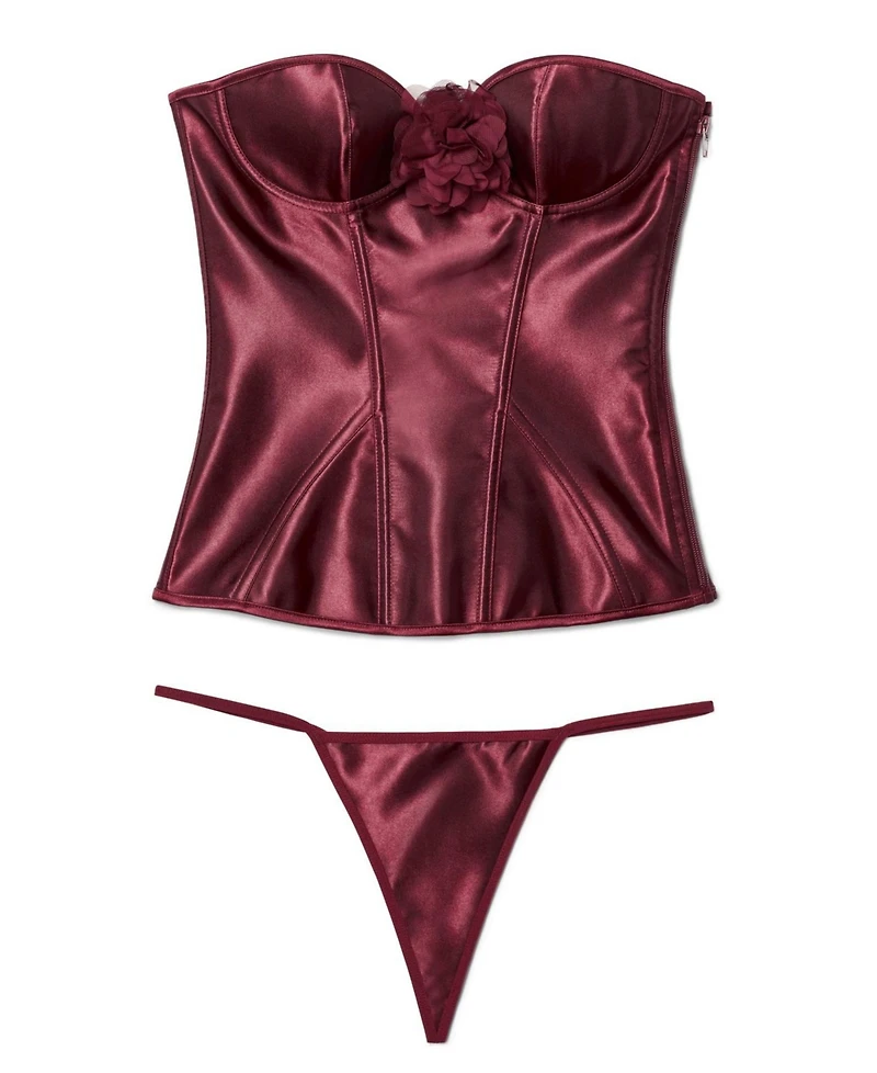 Adore Me Women's Laurin Corset & G-String Set