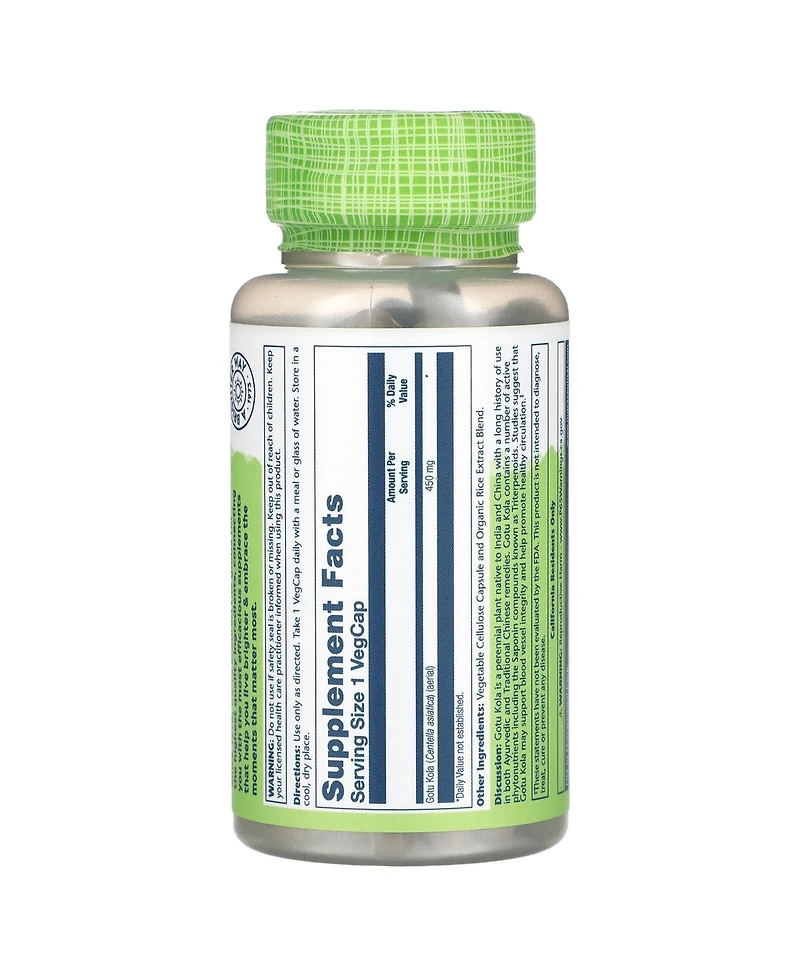 Solaray True Herbs Gotu Kola 450 mg