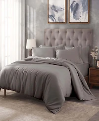 Superior Egyptian Cotton 400 Thread Count Solid Luxury Duvet Cover Set, King/California King