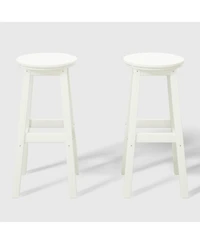WestinTrends 29" Hdpe Outdoor Patio Round Bar Stool Set of 2