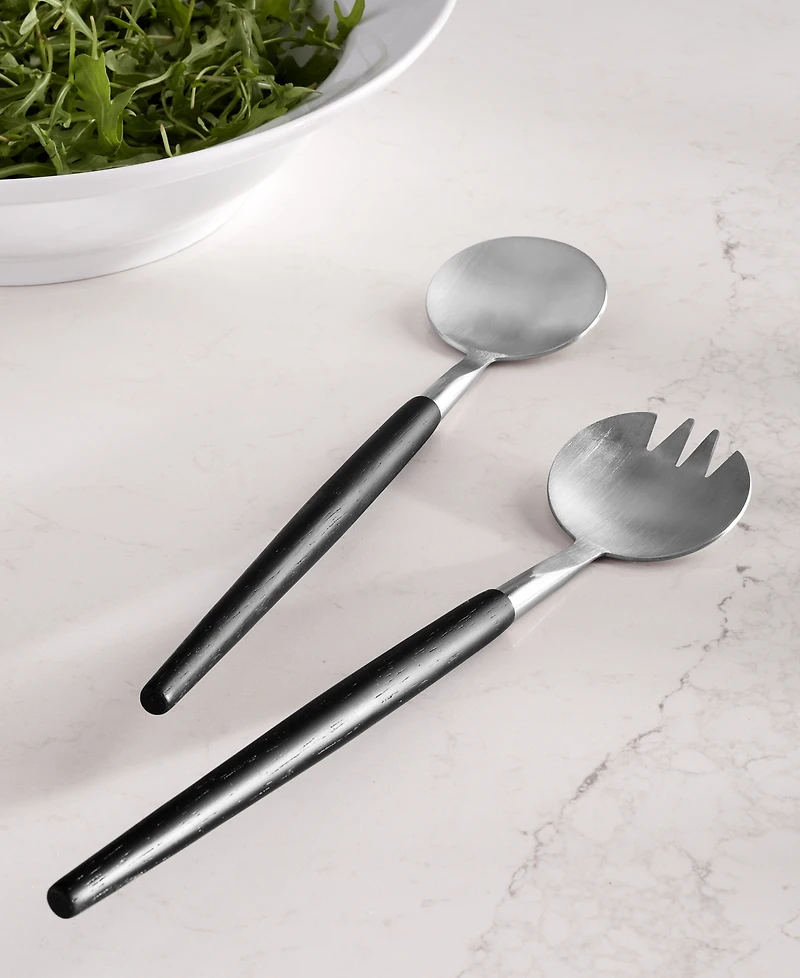 The Cellar 2-Pc. Wood & Metal Salad Server Set, Exclusively at Macy's