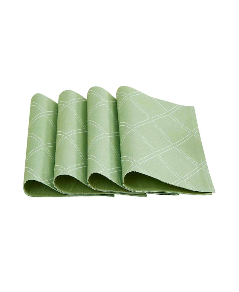 Izod Harbor Trellis Water-Resistant Indoor and Outdoor Placemats, Set of 4, 13" x 19"