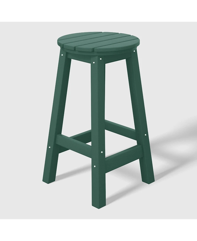 WestinTrends 24" Hdpe Outdoor Patio Round Counter Height Stool Set of