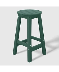 WestinTrends 24" Hdpe Outdoor Patio Round Counter Height Stool Set of