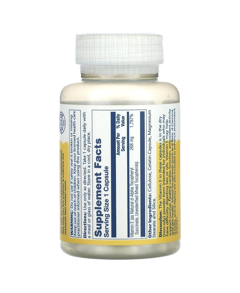 Solaray Dry Form Vitamin E 268 mg