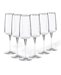 Costa Nova Champagne Flutes, Set of 6