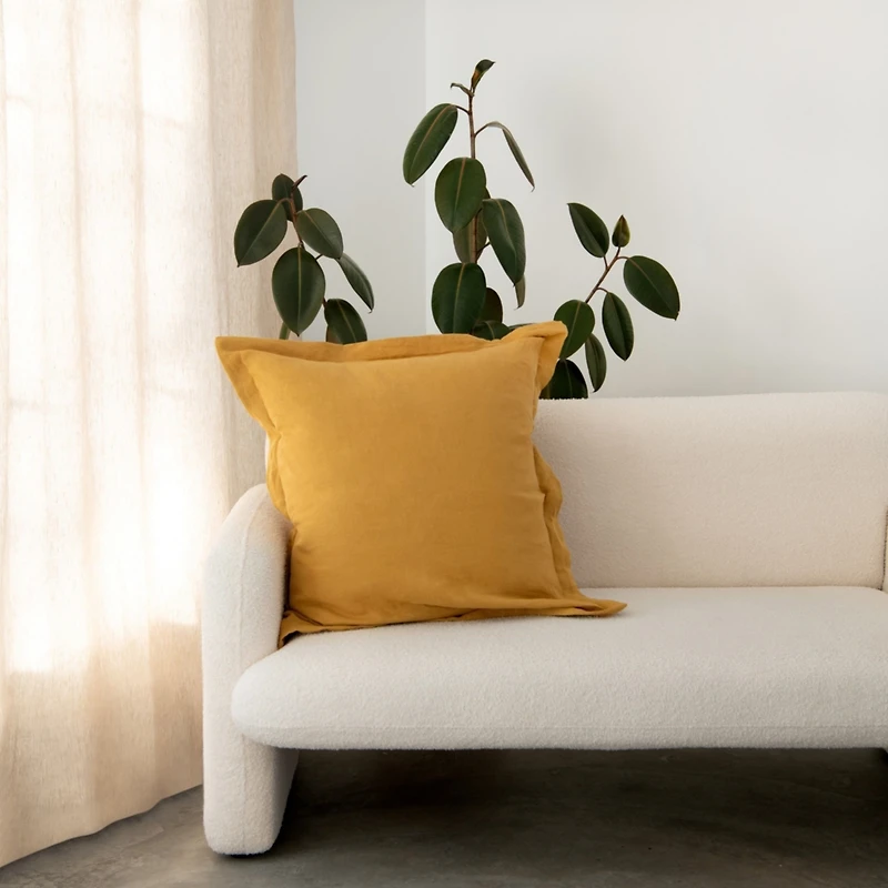 Flanged French Linen Euro Pillow