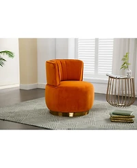 Simplie Fun Velvet Swivel Barrel Chairs for Living Room or Office