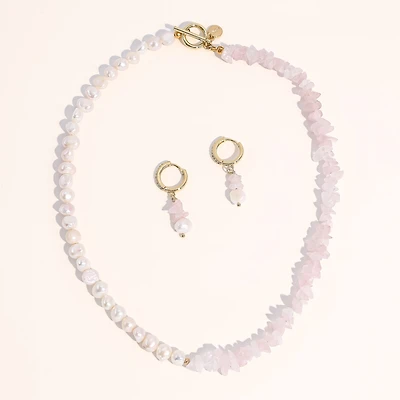 Joey Baby Rose Quartz Gift Set - Small