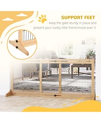 Expandable Pet Gate for Various Openings Adjustable up to 6 Feet, Safe and Stable