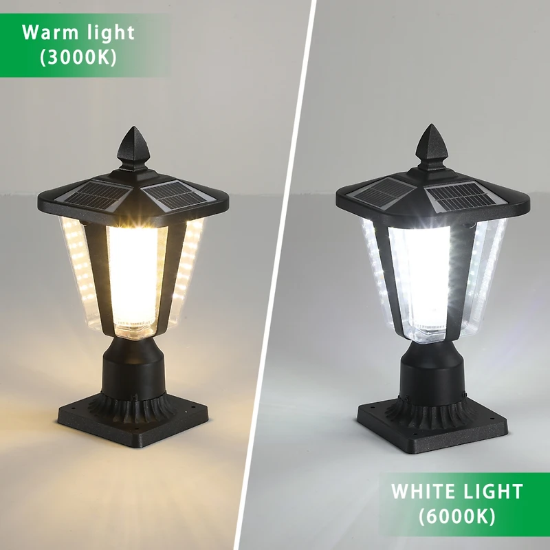 Streamdale Furniture Solar Column Headlights With Dimmable Led(2 Pack)