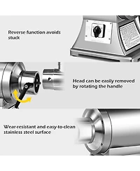 Sugift Heavy Duty 1.5HP 1100W 550LB/h Commercial Grade Meat Grinder