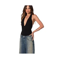 Edikted Women's Deep V Backless Bodysuit