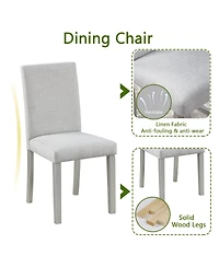 Streamdale Stunning 5-Piece Dining Set Elegant Table & Upholstered Chairs