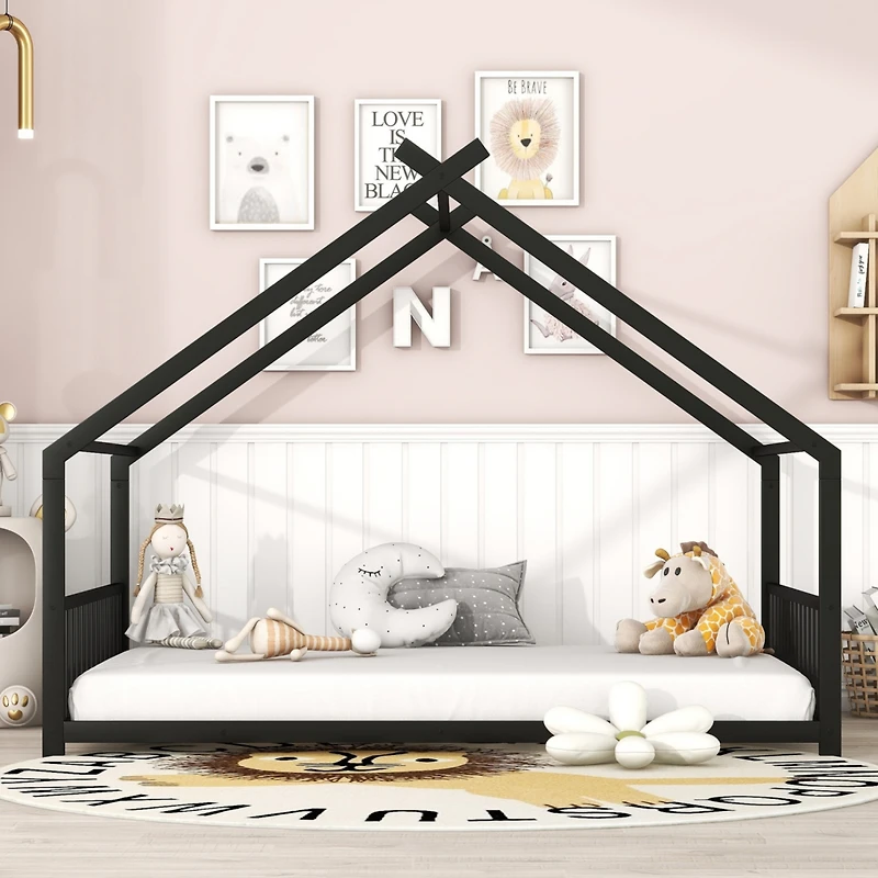 Streamdale Full Metal House Bed, White