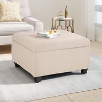 Streamdale Furniture Chic Waffle-Stitch Storage Ottoman Unclutter in Style