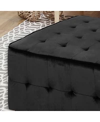 Streamdale Oversized Tufted Velvet Ottoman for Comfort & Style