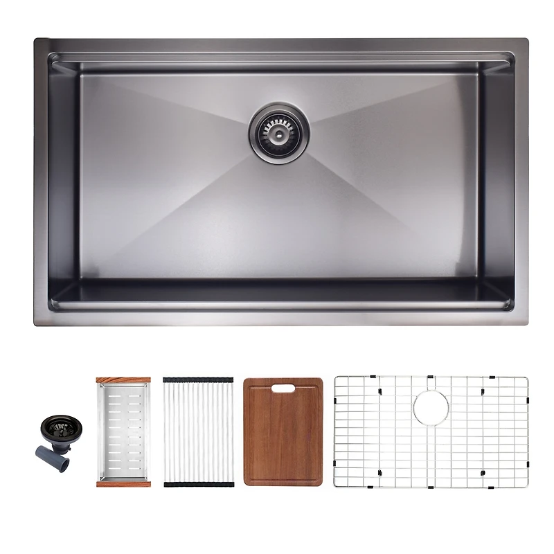 Streamdale Workstation 32 L X 19 W Undermount Kitchen Sink With Accessories