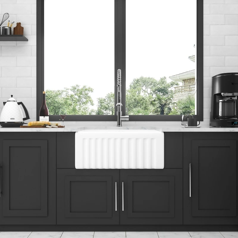 Streamdale 24" Ceramic Farmhouse Kitchen Sink