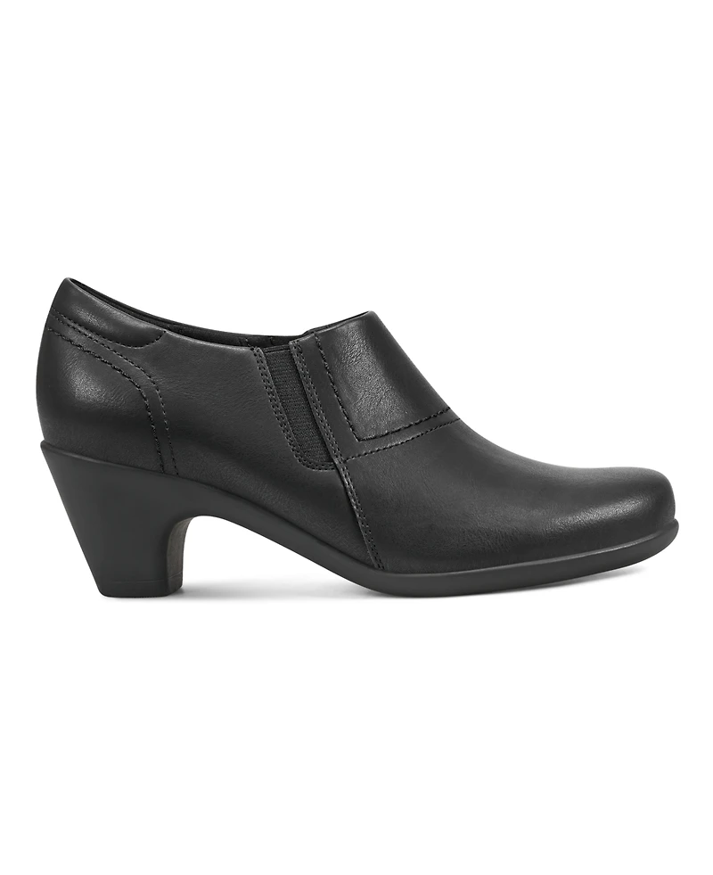 Easy Spirit Women's Caine Side Zipper Block Heel Shooties