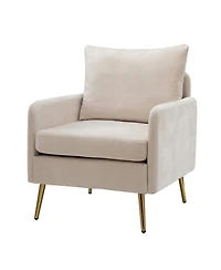 Hulala Home Modern Armchair with Metal Legs