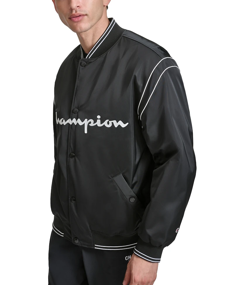 Champion Men's Varsity Logo Bomber Jacket