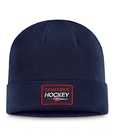 Fanatics Men's Navy Montreal Canadiens Authentic Pro Cuffed Knit Hat