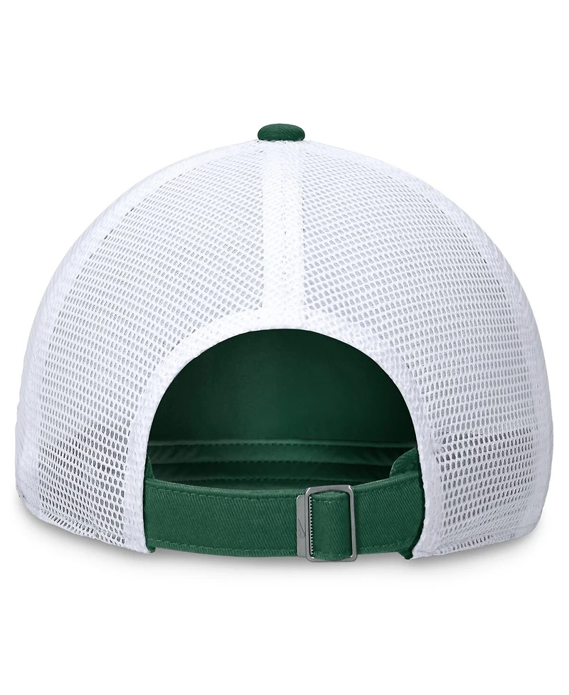 Nike Men's Green Oakland Athletics Evergreen Wordmark Trucker Adjustable Hat