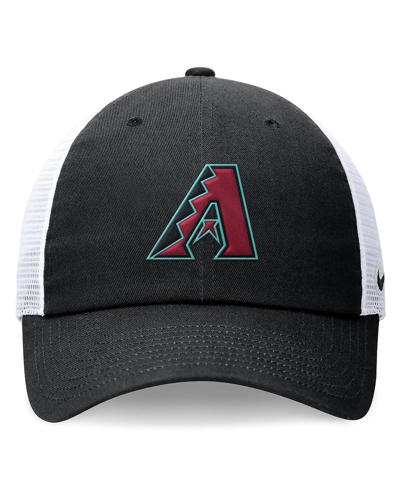 Nike Men's Black Arizona Diamondbacks Evergreen Club Trucker Adjustable Hat