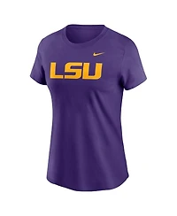 Nike Women's Purple Lsu Tigers Primetime Evergreen Logo T-Shirt