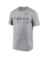Nike Men's Heather Gray Lsu Tigers Primetime Legend Wordmark T-Shirt