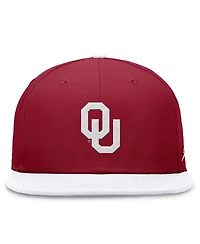 Jordan Men's Crimson/White Oklahoma Sooners Team Logo Performance Fitted Hat