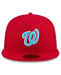 New Era Men's Red Washington Nationals 2024 Father's Day 59FIFTY Fitted Hat