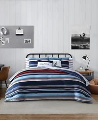 Nautica Colton Stripe 5 Piece Comforter Set