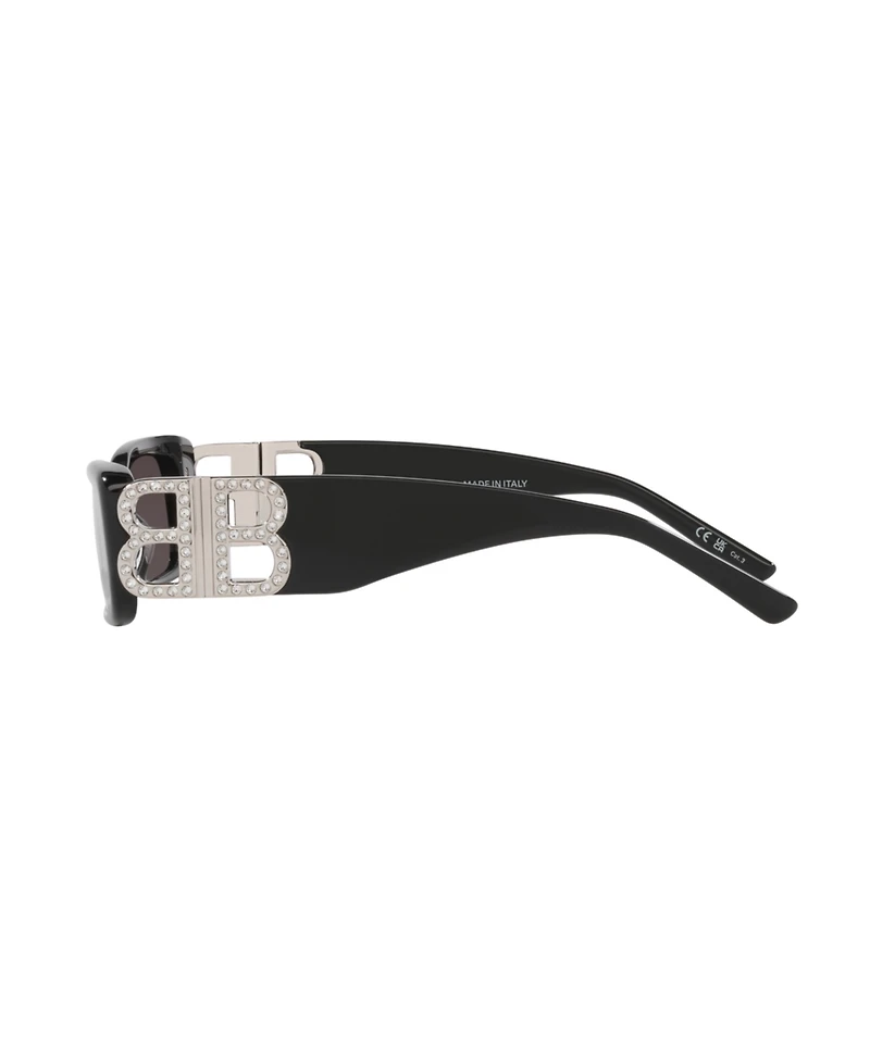 Balenciaga Women's Rectangle Embellished Logo Sunglasses, BB0096S