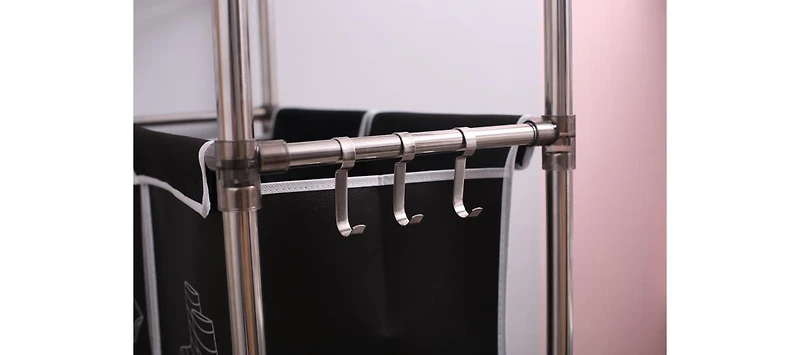 3 Tier Laundry Sorter with 4 Removable Bags