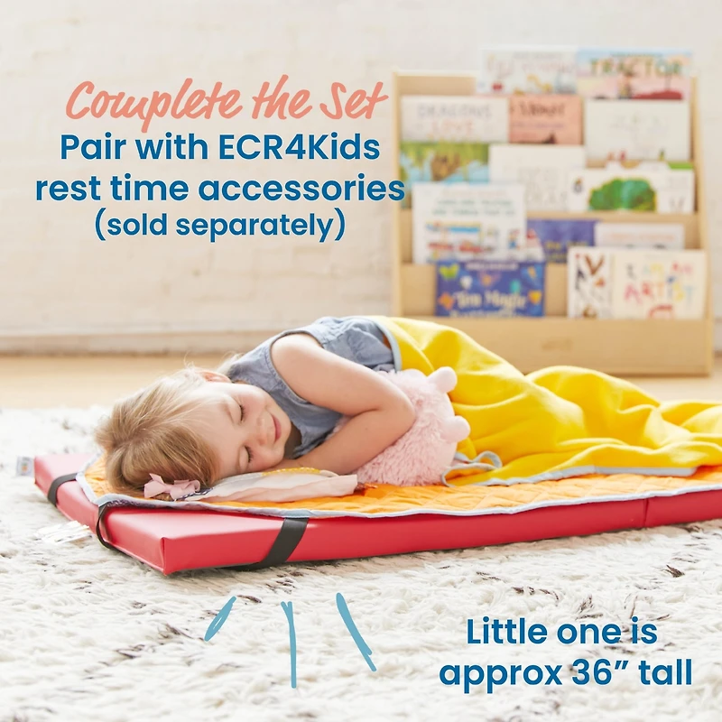 RestZone ECR4Kids SoftZone Rainbow Rest Mat, 2in, Assorted, 5-Piece