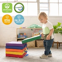 ECR4Kids SoftZone Floor Cushions, Round, Assorted, 6-Piece