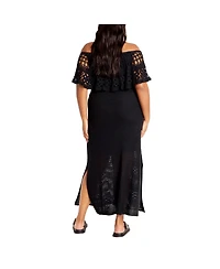 City Chic Women's Callie Crochet Dress