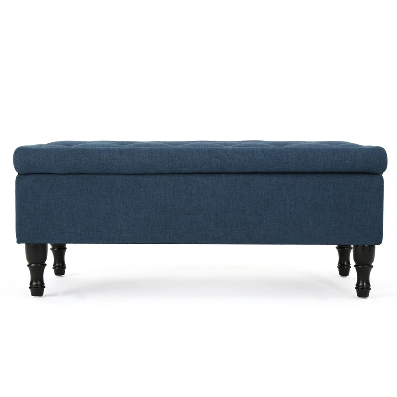 Streamdale Versatile Tufted Suede Ottoman with Storage and Stylish Legs