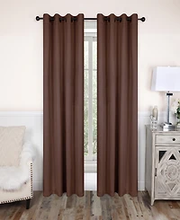 Superior Solid Classic Modern Wrinkle Resistant Room Darkening 2-Piece Curtain Set with Grommet Header Top, 52"X72"
