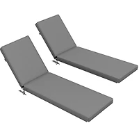 Outsunny 2 Lounge Chair Cushions, 72"x21"x3" Replacement Cushions,