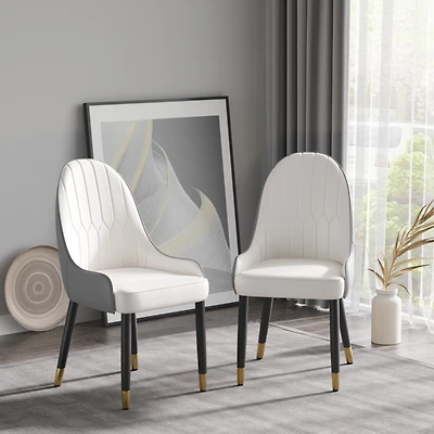 Simplie Fun Modern Upholstered Dining Chair with Space-Saving Design