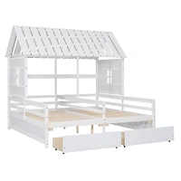 Streamdale Twin Platform Bed with Drawers (White)