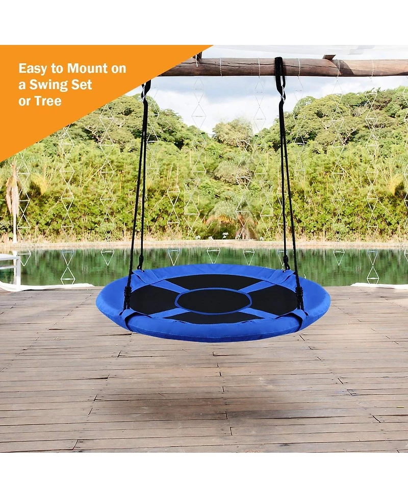 Slickblue 40 Inch Flying Saucer Tree Swing Indoor Outdoor Play Set