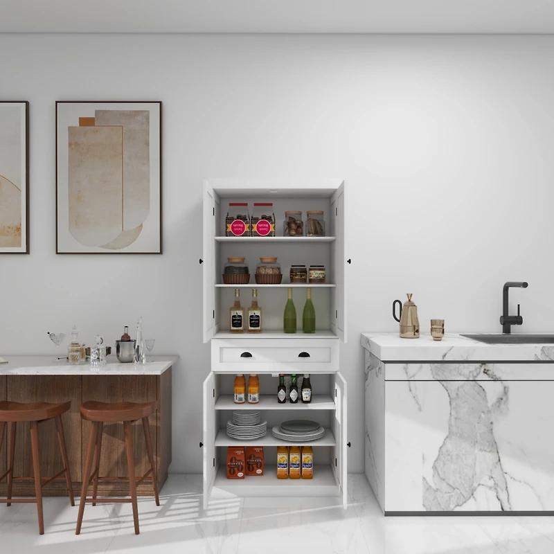 Streamdale Furniture Four-Door, One-Drawer Cabinets, Metric Hinge Full Cover Door Panel