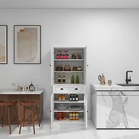 Streamdale Furniture Four-Door, One-Drawer Cabinets, Metric Hinge Full Cover Door Panel